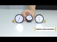 ब्लैक स्टील इकोनॉमी प्रेशर गेज ड्यूल स्केल 50 मिमी एयर प्रेशर गेज मीटर