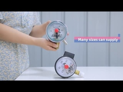 स्टेनलेस स्टील सिलिकॉन भरा दबाव गेज नीचे कनेक्शन 100 मिमी