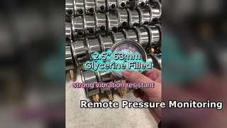 2.5" 63 मिमी स्टेनलेस केस, ग्लिसरीन भरा हुआ