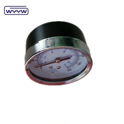 60MM 0-10 kgcm2 &amp; 150 psi काली स्टील के मामले पानी के दबाव के लिए सफेद डायल मैनोमीटर