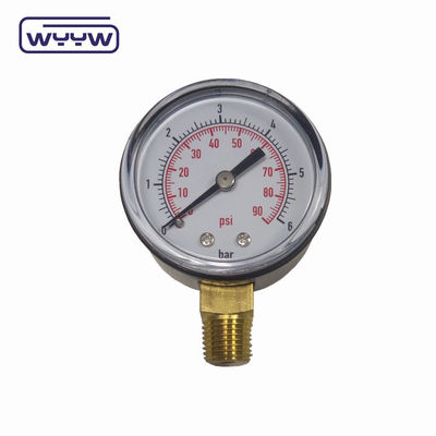 OEM 50 मिमी व्यास 0-15 पीएसआई 0-1 बार 1/4 एनपीटी दबाव गेज