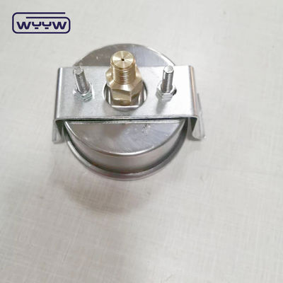 स्टेनलेस स्टील औद्योगिक हाइड्रोलिक तरल भरा दबाव मानोमीटर क्लैंप 1500psi दबाव गेज के साथ