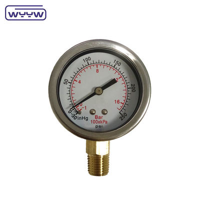 औद्योगिक मानोमीटर YN52mm हाइड्रोलिक तेल प्रेस दबाव गेज 52mm 1/4NPT