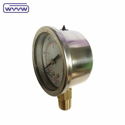औद्योगिक मानोमीटर YN52mm हाइड्रोलिक तेल प्रेस दबाव गेज 52mm 1/4NPT
