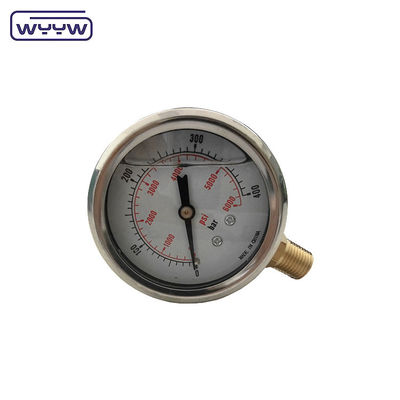 बिक्री के लिए नई आगमन भागों 0-400bar हाइड्रोलिक दबाव गेज परीक्षण 0-6000psi