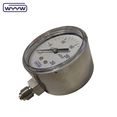 MMWC &amp; Mbar 63mm कैप्सूल दबाव गेज मैनोमीटर स्टेनलेस स्टील सामग्री