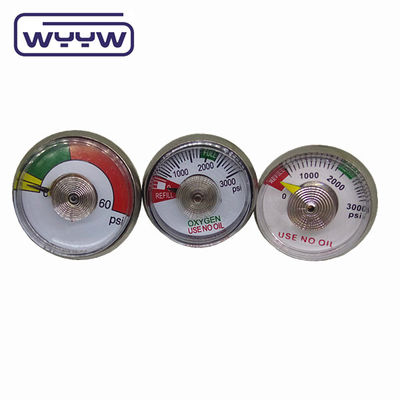 4000PSI 38mm ss केस स्प्रिंग ट्यून रबर कवर सिलेंडर दबाव गेज के साथ छोटे आकार