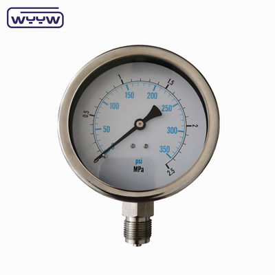 SS304 0-100Bar PSI 63mm 100mm ग्लिसरीन मैनोमीटर प्रेशर गेज ग्लिसरीन भरा हुआ