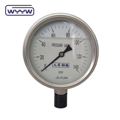 SS304 0-100Bar PSI 63mm 100mm ग्लिसरीन मैनोमीटर प्रेशर गेज ग्लिसरीन भरा हुआ