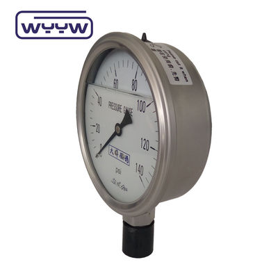SS304 0-100Bar PSI 63mm 100mm ग्लिसरीन मैनोमीटर प्रेशर गेज ग्लिसरीन भरा हुआ