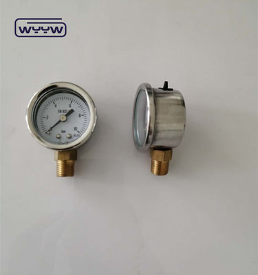 1.5&quot; 40 मिमी ग्लिसरीन से भरा प्रेशर गेज मानोमीटर 100kpa नीचे कनेक्शन