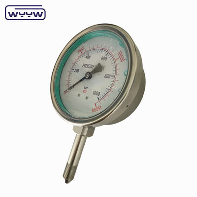 औद्योगिक तरल से भरा प्रेशर गेज 63mm 100mm 150mm विकल्प