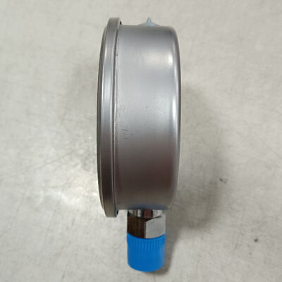 0-2.5MPa/0-25kgf/cm2 रेंज और सदमे प्रतिरोधी डिजाइन के साथ 4-इंच 100 मिमी तरल भरा हाइड्रोलिक प्रेशर गेज