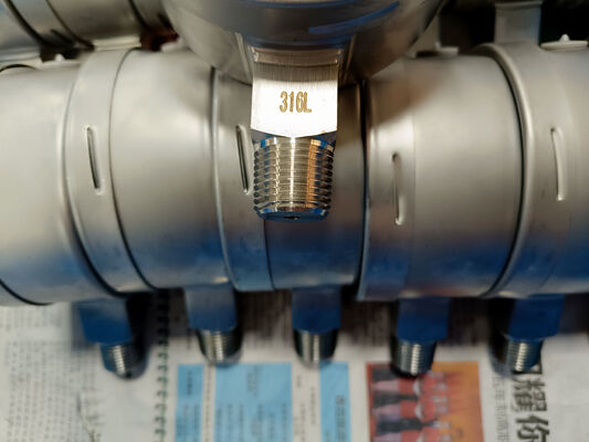 4 इंच 316 स्टेनलेस स्टील दबाव गेज के साथ बैजनेट रिंग के लिए झटका सबूत प्रदर्शन