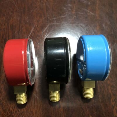 2-इंच (50 मिमी) गैस परीक्षण दबाव गेज 0-25MPa रेंज और गैस प्रणालियों के लिए उच्च सटीकता प्रमाणन के साथ