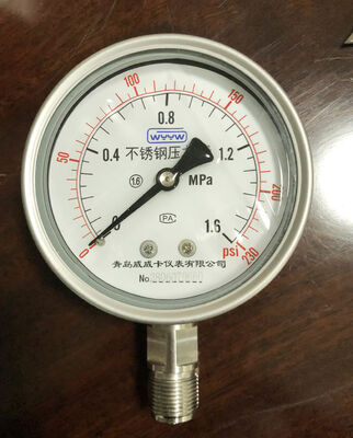 SS316 Construction Weather-Resistant Stainless Steel Pressure Gauge for Medium & High Pressure Ranges