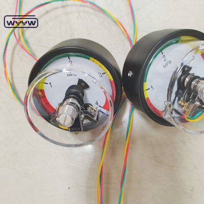 औद्योगिक अनुप्रयोगों के लिए बैक कनेक्शन और 4 एमपीए रेंज के साथ 63 मिमी इलेक्ट्रिक संपर्क दबाव गेज